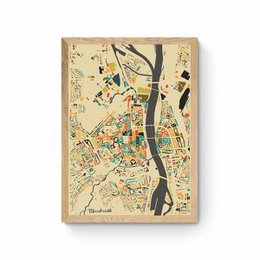 Maastricht - Mosaic City Map Map Poster