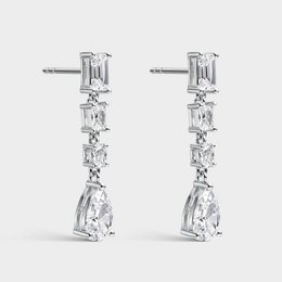 Boucles d'oreilles argent et zircons blancs