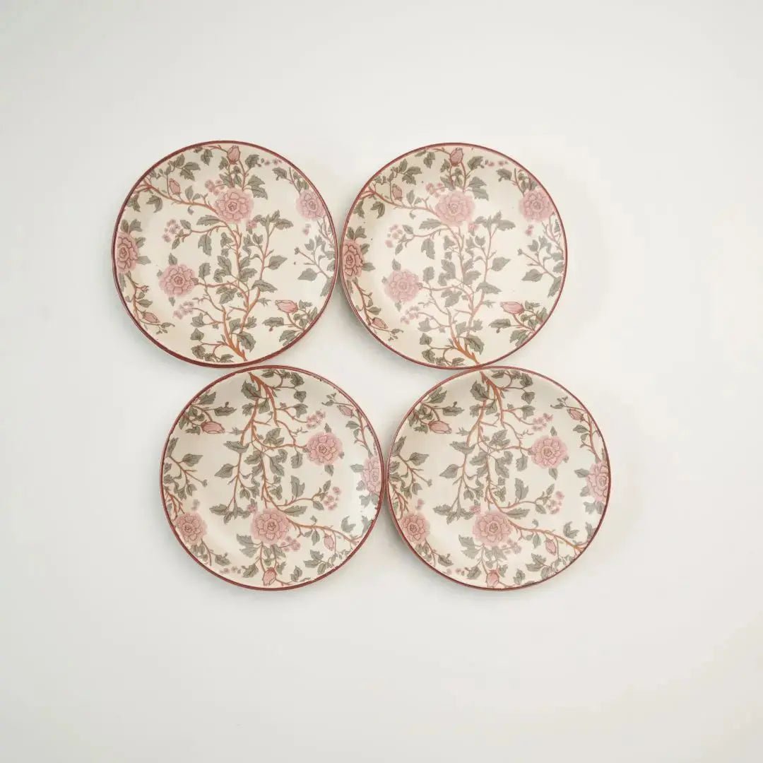 Dinner Plate | Handcrafted Serving Floral Peony | Stoneware
