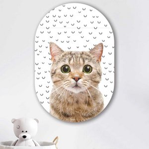 Muurovaal - Lustige Katzenvögel - Aluminium