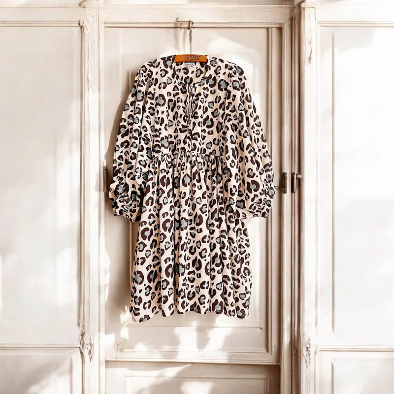 „Fey Good” Baumwollkleid „Blue Leo”