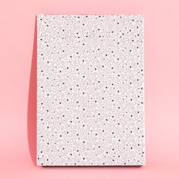 Illustrated artprint with a speckled, dotted pattern in black and white. Suitable for office decor or wall art.