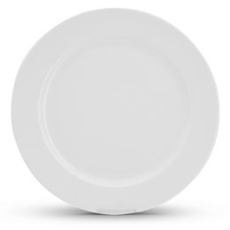 Plato llano, 28cmØ Blanco Clásico