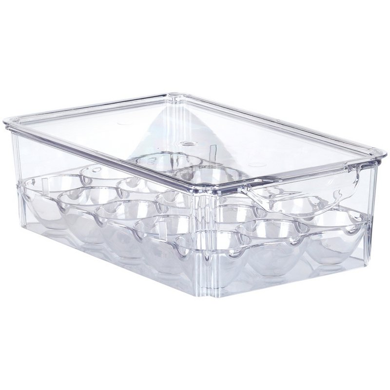 Egg Holder with Lid for 15 Eggs