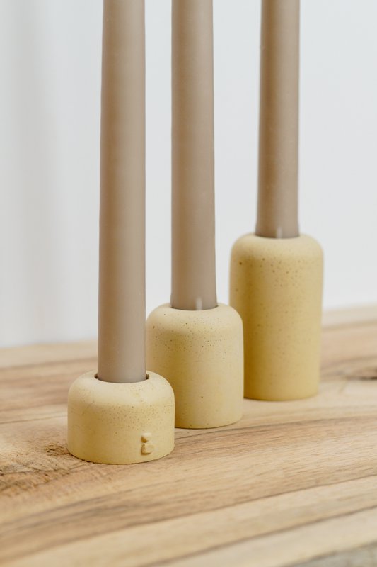 Beige lysestager