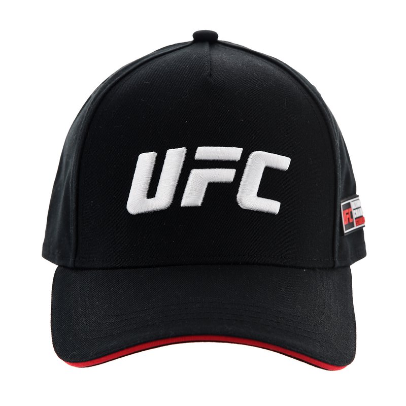 UFC zwarte herenpet – sport-levensstijl, verstelbaar, officieel UFC-logo, bescherming tegen de zon