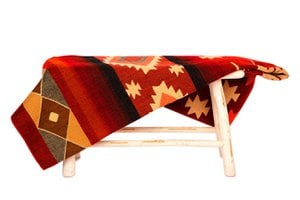 Ecuadorian alpaca blanket | native blanket | Quilotoa Red
