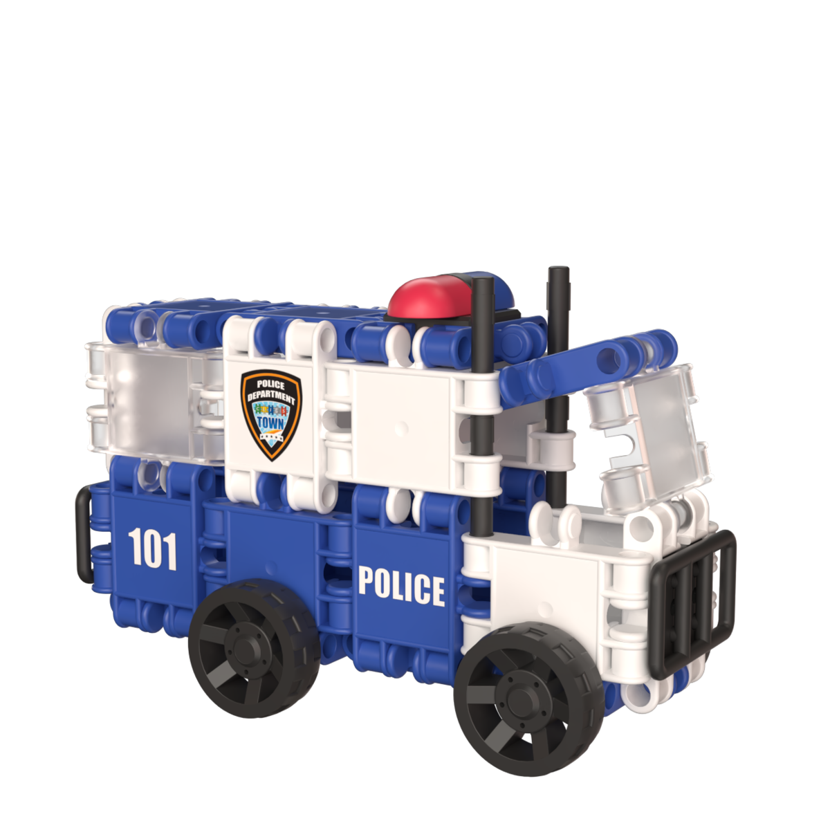 Clics building blocks– SUSTAINABLE TOYS made from RECYCLED PLASTIC (Made in Belgium)- building set police