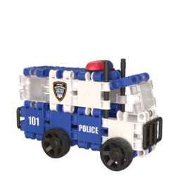 Clics building blocks– SUSTAINABLE TOYS made from RECYCLED PLASTIC (Made in Belgium)- building set police