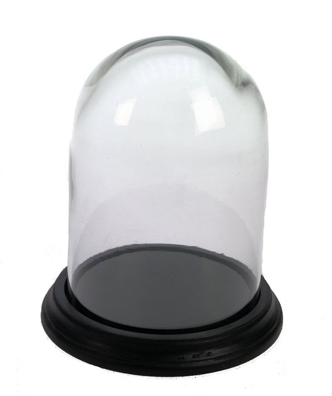 Klokkeglas med fod sort