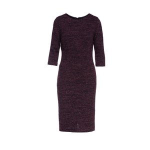 Wollen aubergine winter ingerichte jurk