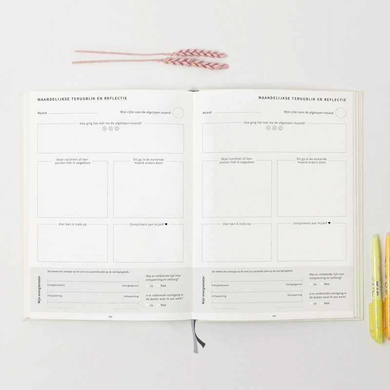 Prikkelarme planner Vlinder - Medium / A5+ ongedateerd