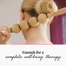 Ball Holz Cellulite Massage Roller Lymphdrainage Massagegerät Maderotherapie