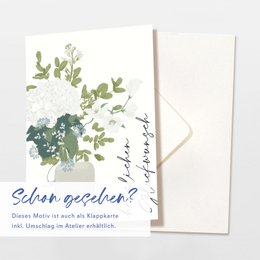 Greetings card 'Congratulations' with vase and bouquet of flowers
