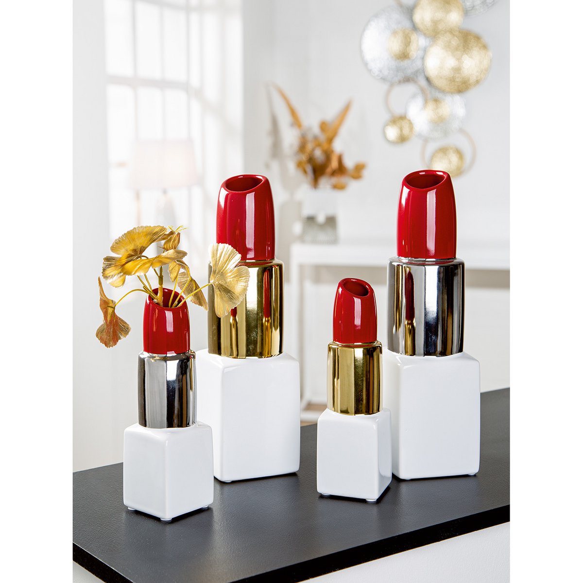 Vase Lippenstift "Milano" H.30cm