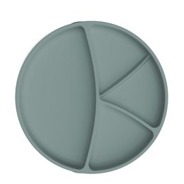 ASSIETTE EN SILICONE AVEC VENTOUSE VERTE