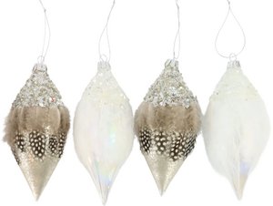 GLASS CONES SPRINGS 4 PIECE SET (HOFF6807)