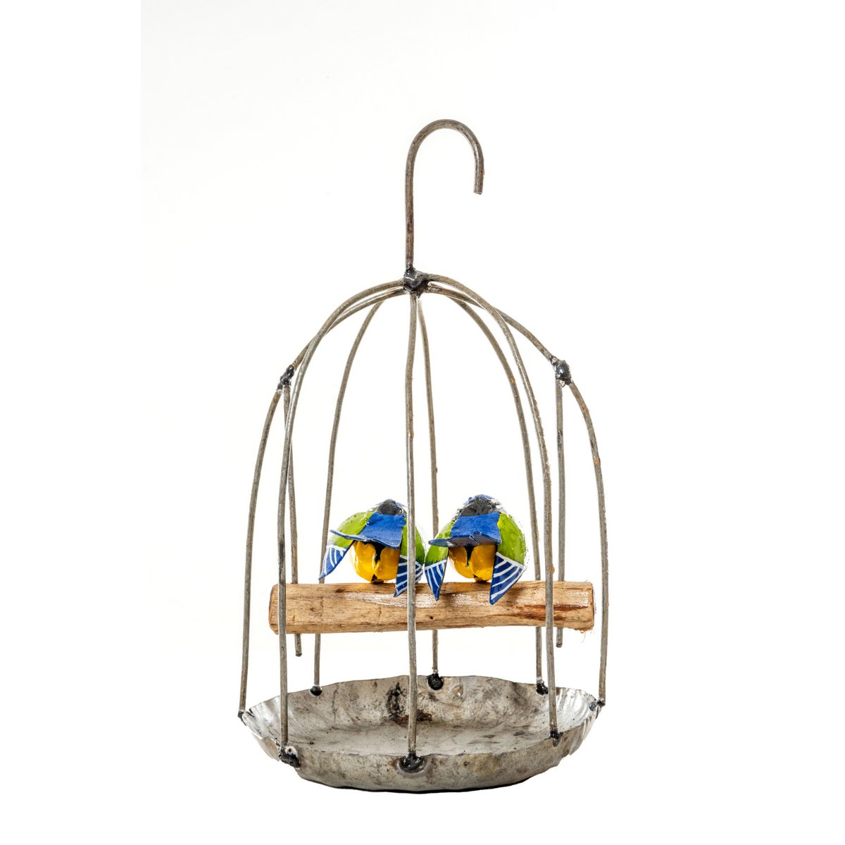 ZIMBA-ARTS METAL COUPLE BLUE TIT HANGING CAGE