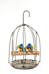 ZIMBA-ARTS METAL COUPLE BLUE TIT HANGING CAGE