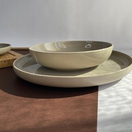 Elements Silver Sand Dessert Plate