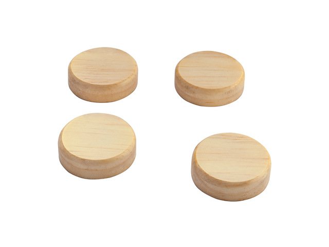 Magneti Sigel rotondi in legno 4 pezzi rotondi da 33 mm