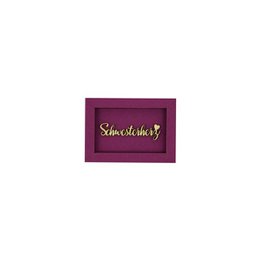 SCHWESTERHERZ- tarjeta de marco imán de letras de madera