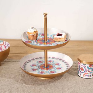 Dual-Tier Dessert Stand - Metalen Cake Display - Elegant tafeldecor