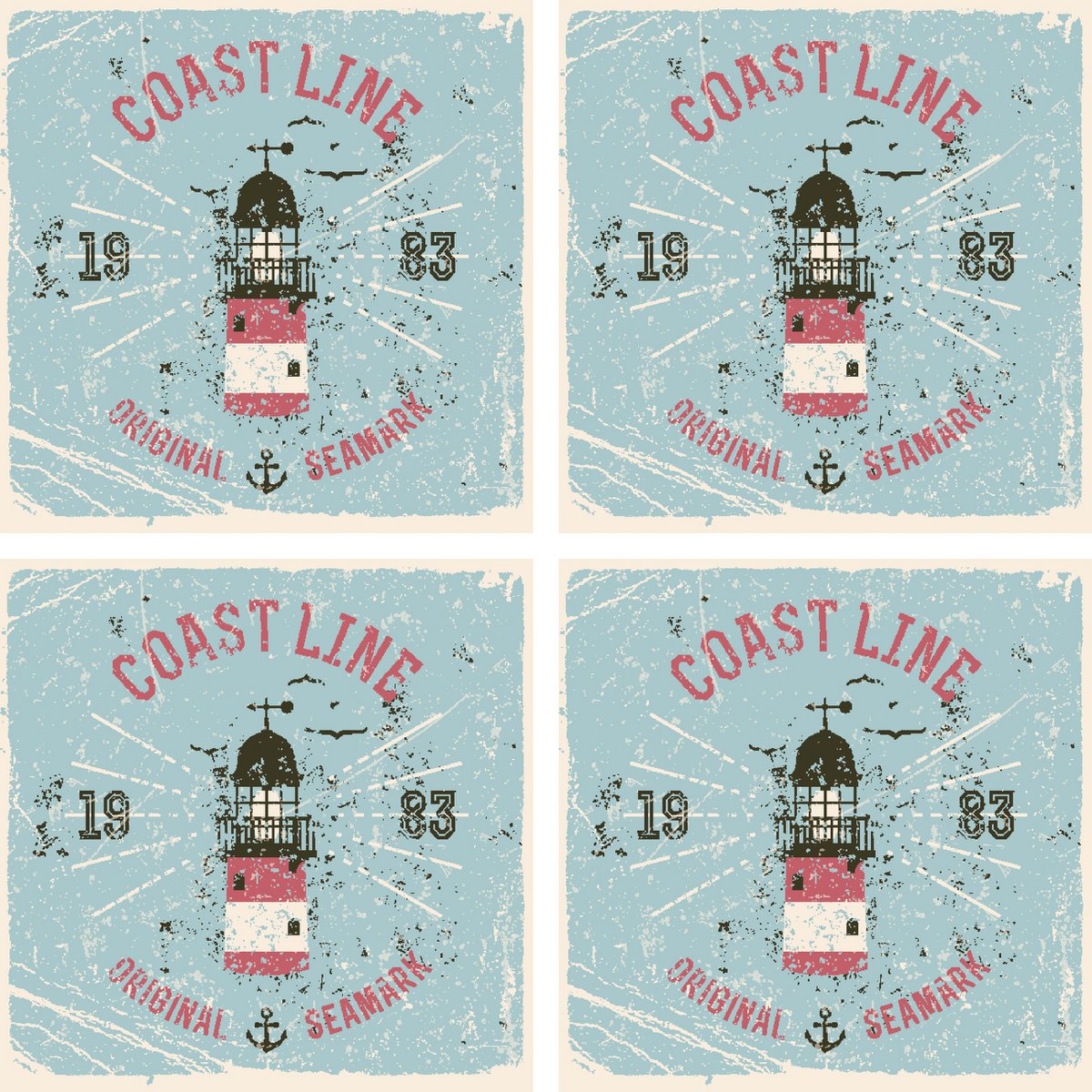 Stone Coaster Set - Coast Line
