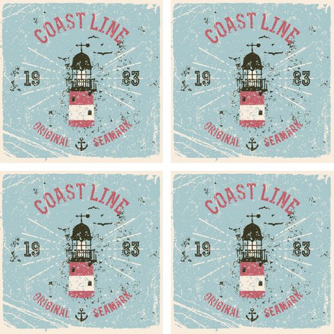 Stone Coaster Set - Coast Line