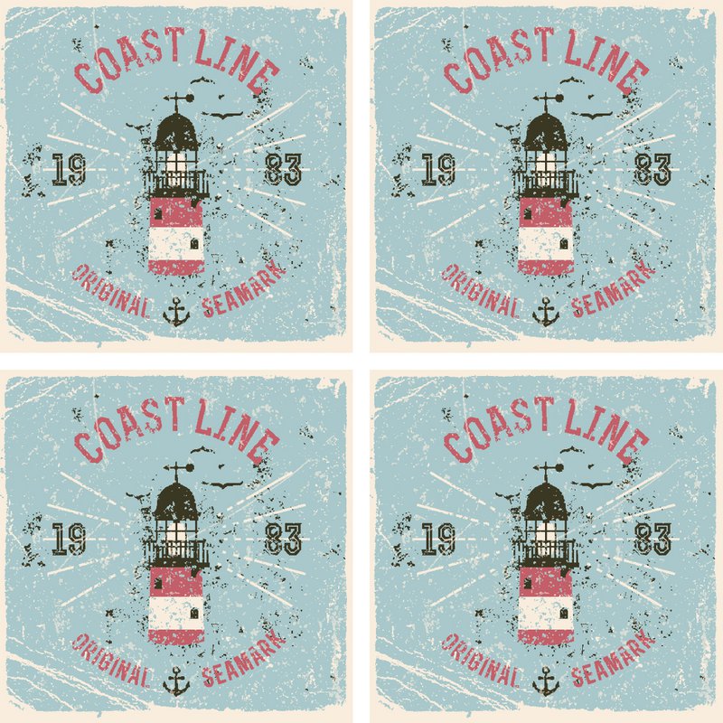 Stone Coaster Set - Coast Line