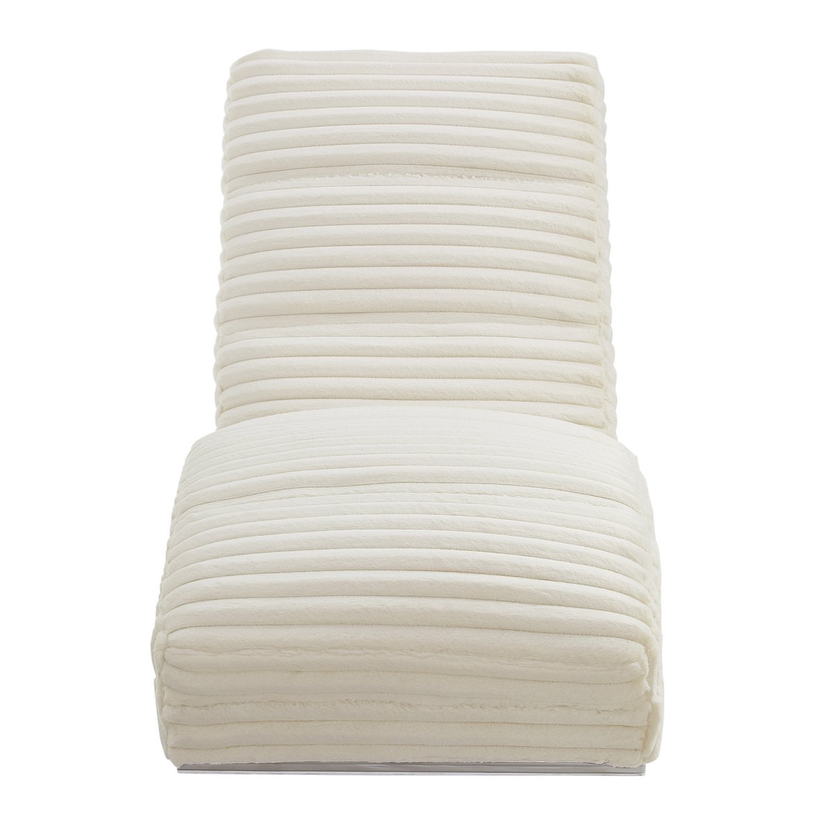 Chaiselongue Plüsch-Cord Beige