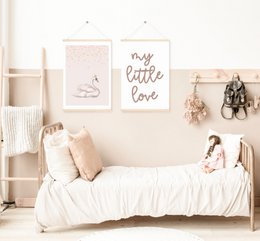Schwan-Plakat, Ballett-Plakat, Ballerina-Plakat, Ballett-Druck, Ballett-Plakat, Mädchen-Zimmer-Plakat, Mädchen-Kinderzimmer-Plakat, rosa Mädchen-Zimmer-Dekor