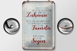 Tin sign saying 12x18cm home family blessing gift decoration