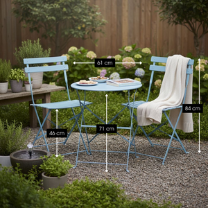 Tuin bistroset Laurence Lichtblauw