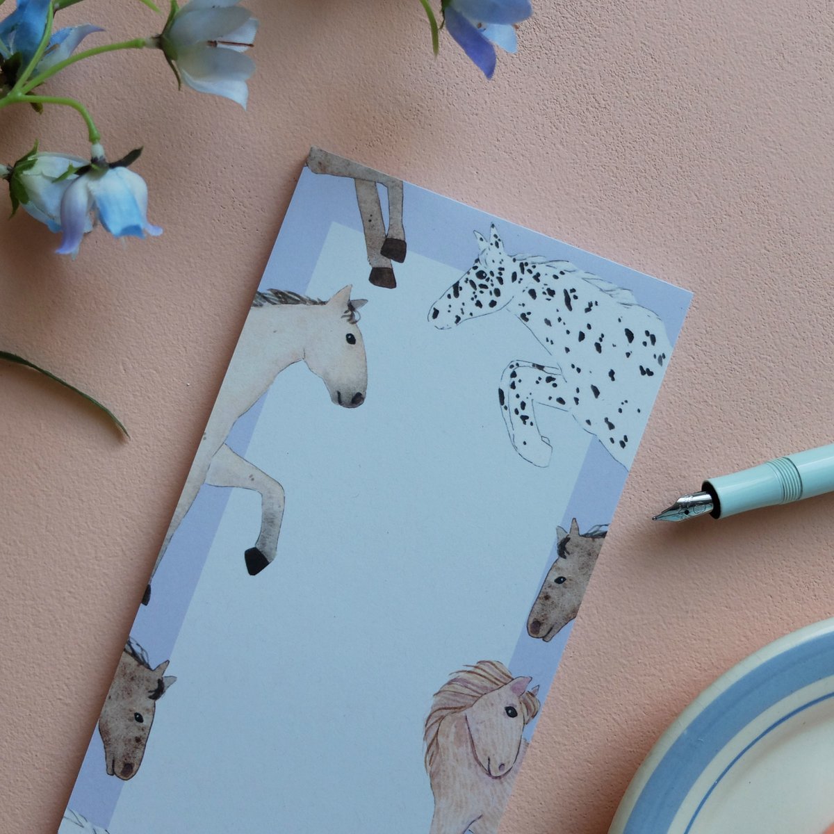 Notepad 10x20 cm horses