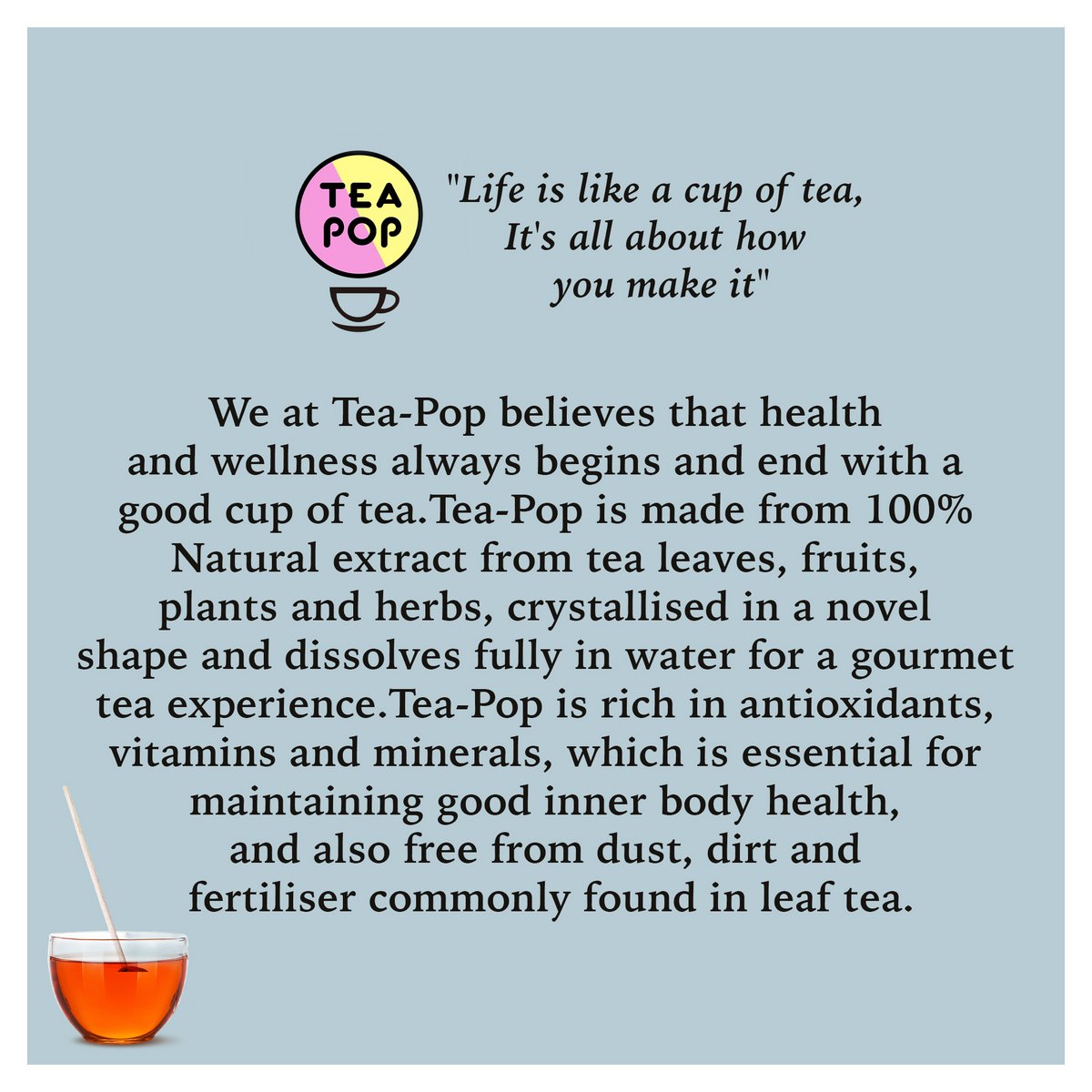 Winter Warmer TEA On-A-Stick! 6x Assorted Blends of crystallised tea stick