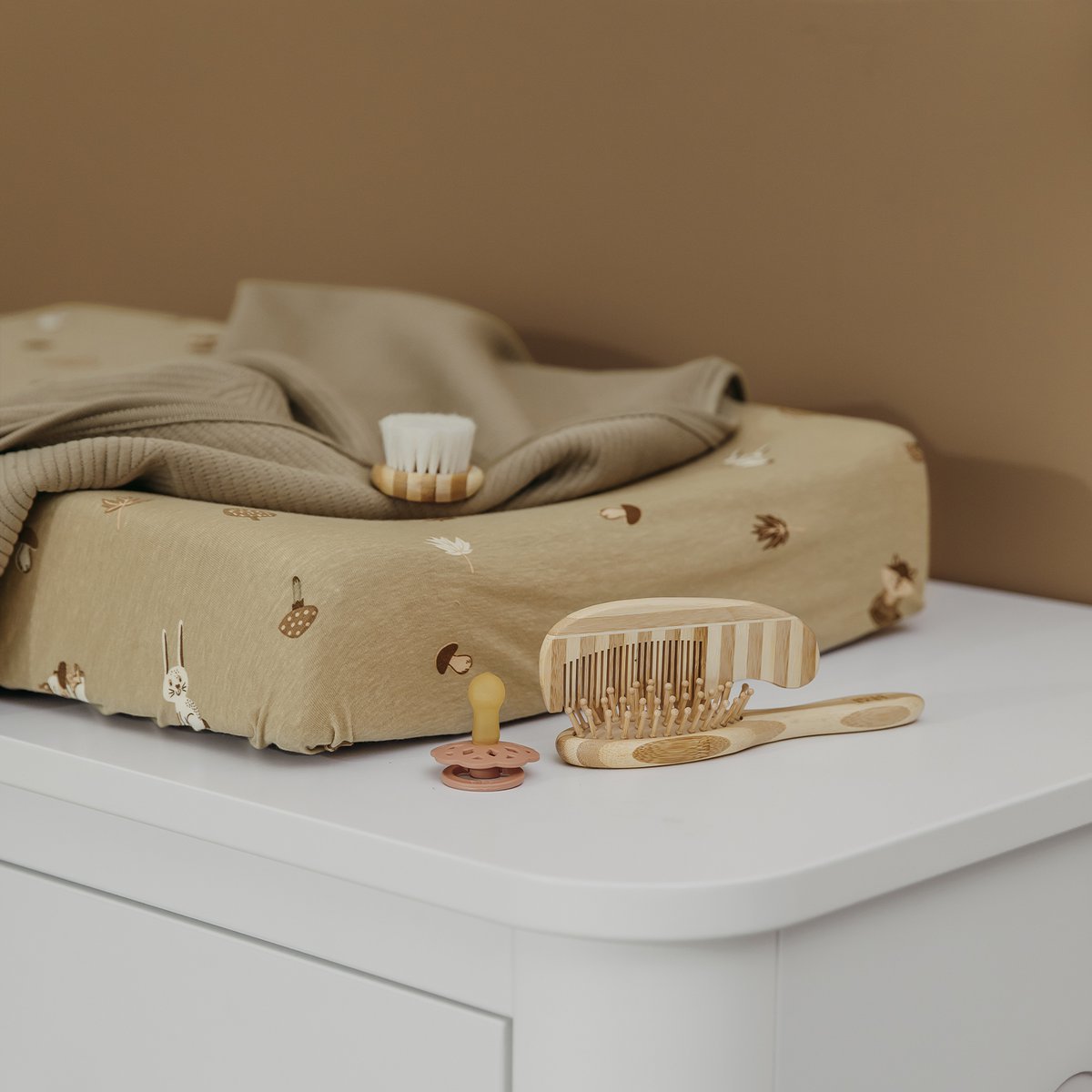 Decke aus gestricktem Jacquard Pure Taupe