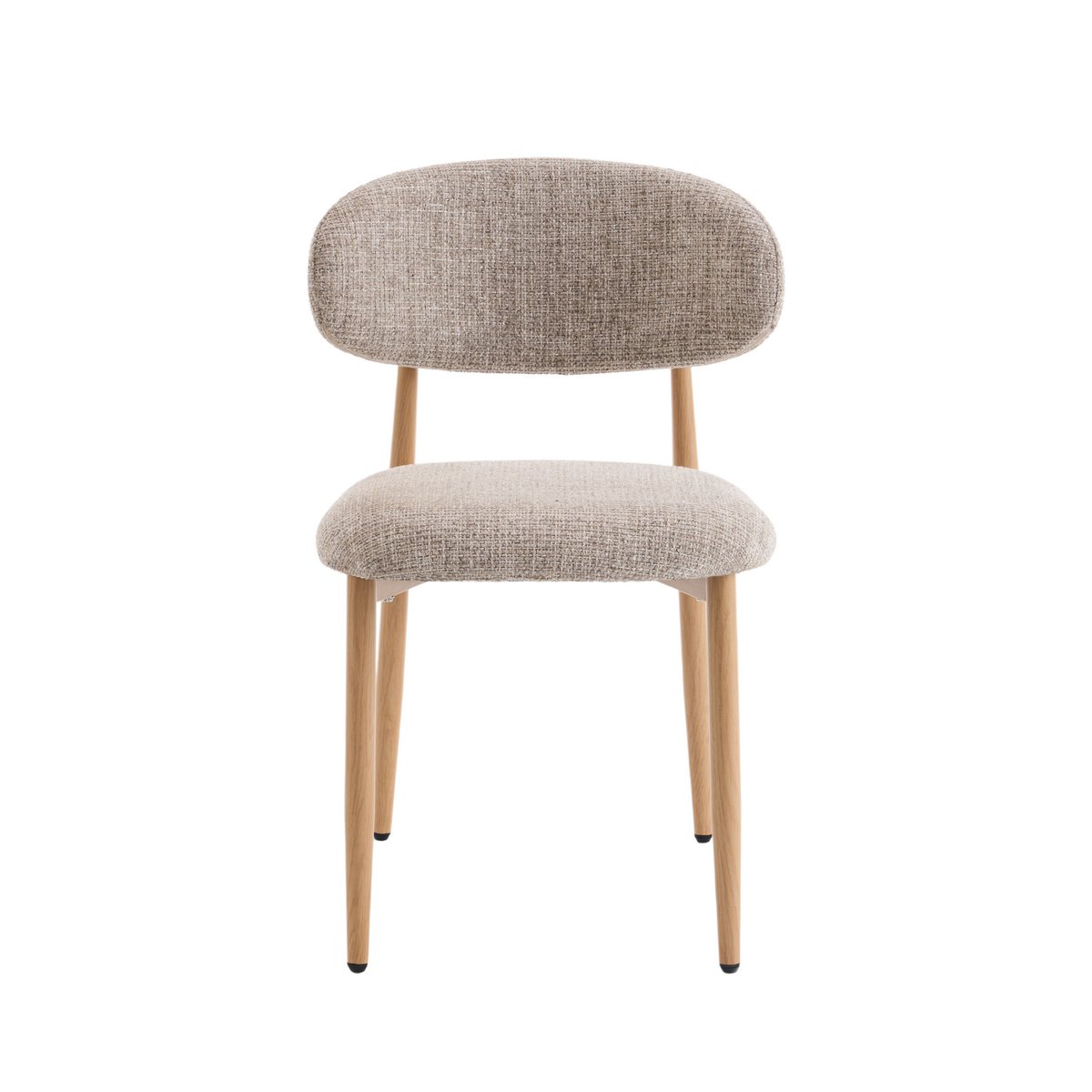 Dining room chair Celia Taupe Natural Santi