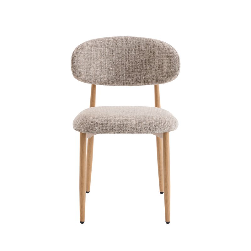 Dining room chair Celia Taupe Natural Santi