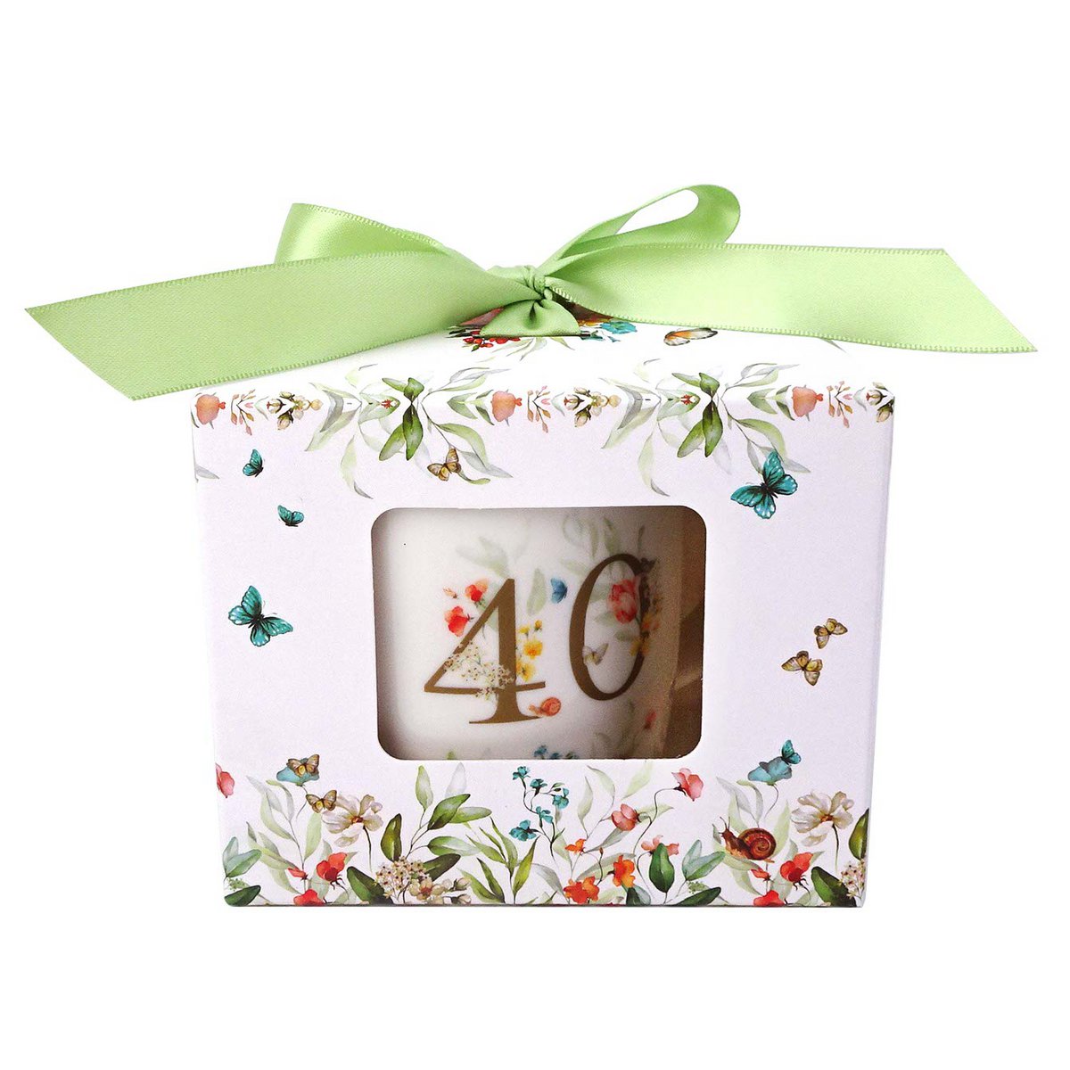 DUO Occasional Mug 400ml, Birthday “40”, in a giftbox with a ribbon