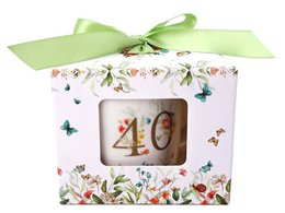 DUO Occasional Mug 400ml, Birthday “40”, in a giftbox with a ribbon