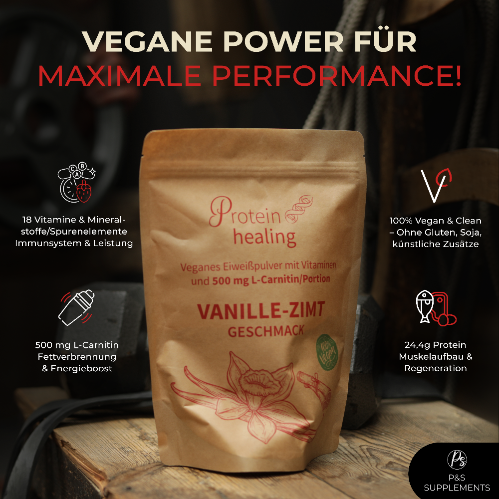 P&S SUPPLEMENTS veganes Pulver Vanille-Zimt 500g