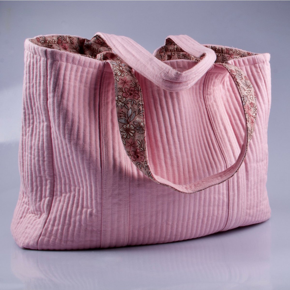 Tragetasche (L) - rosa aus Bio-Baumwolle
