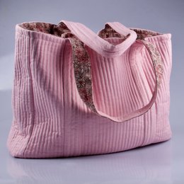 Torba na zakupy (L) - różowy z bawełny organicznej