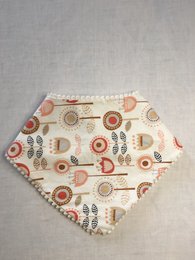 Scandi flower bandana bib scalloped