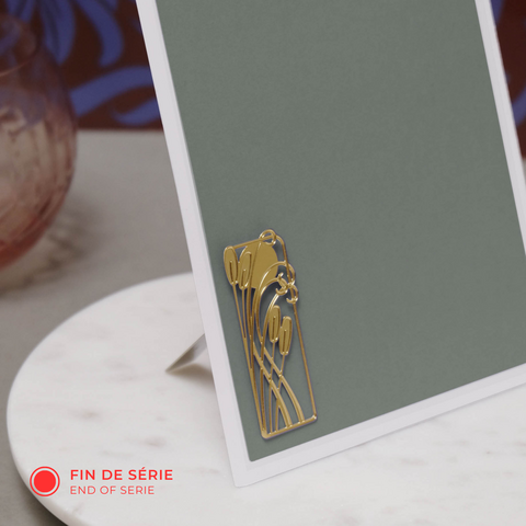 magnetische metalen fotohouder - art nouveau "riet"