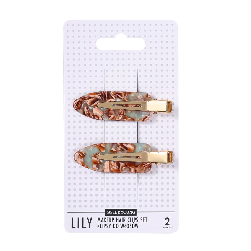 Sister Young l LILY - Set de Pinzas para el Cabello de Maquillaje (2 piezas)