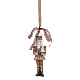Kerthanger Notekraker 4x2x13 cm Bruin Kunstof