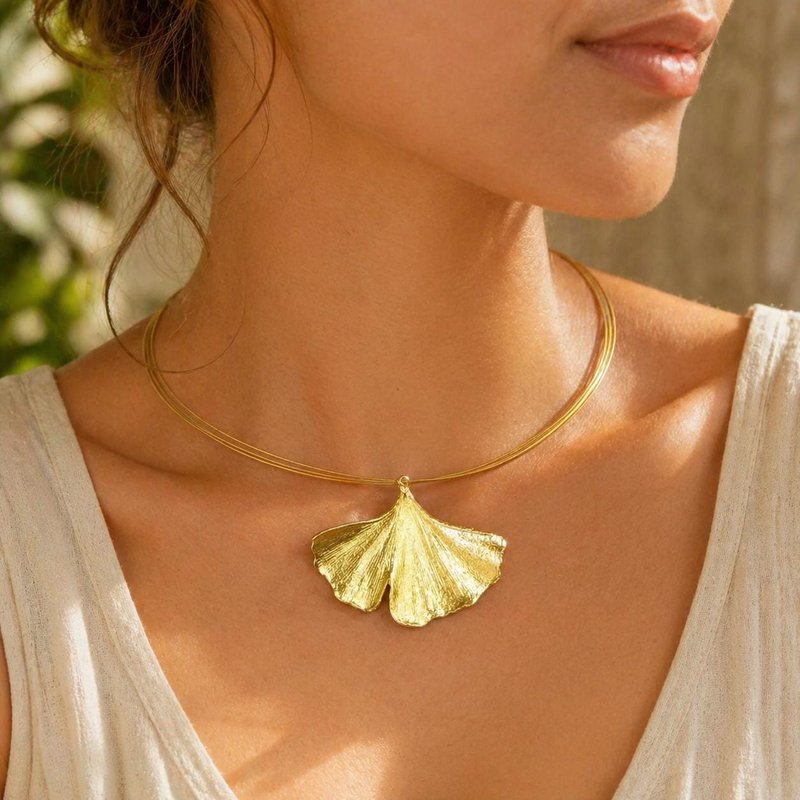 Echte Ginkgo-Biloba-Blatt-Halskette, handgefertigter Naturschmuck, Bio-Wald-Anhänger, Geschenk für Langlebigkeit und Erfolg, Sterling Silber 925