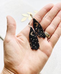 Boucles d'oreilles • Tiny Moon, noir, or
